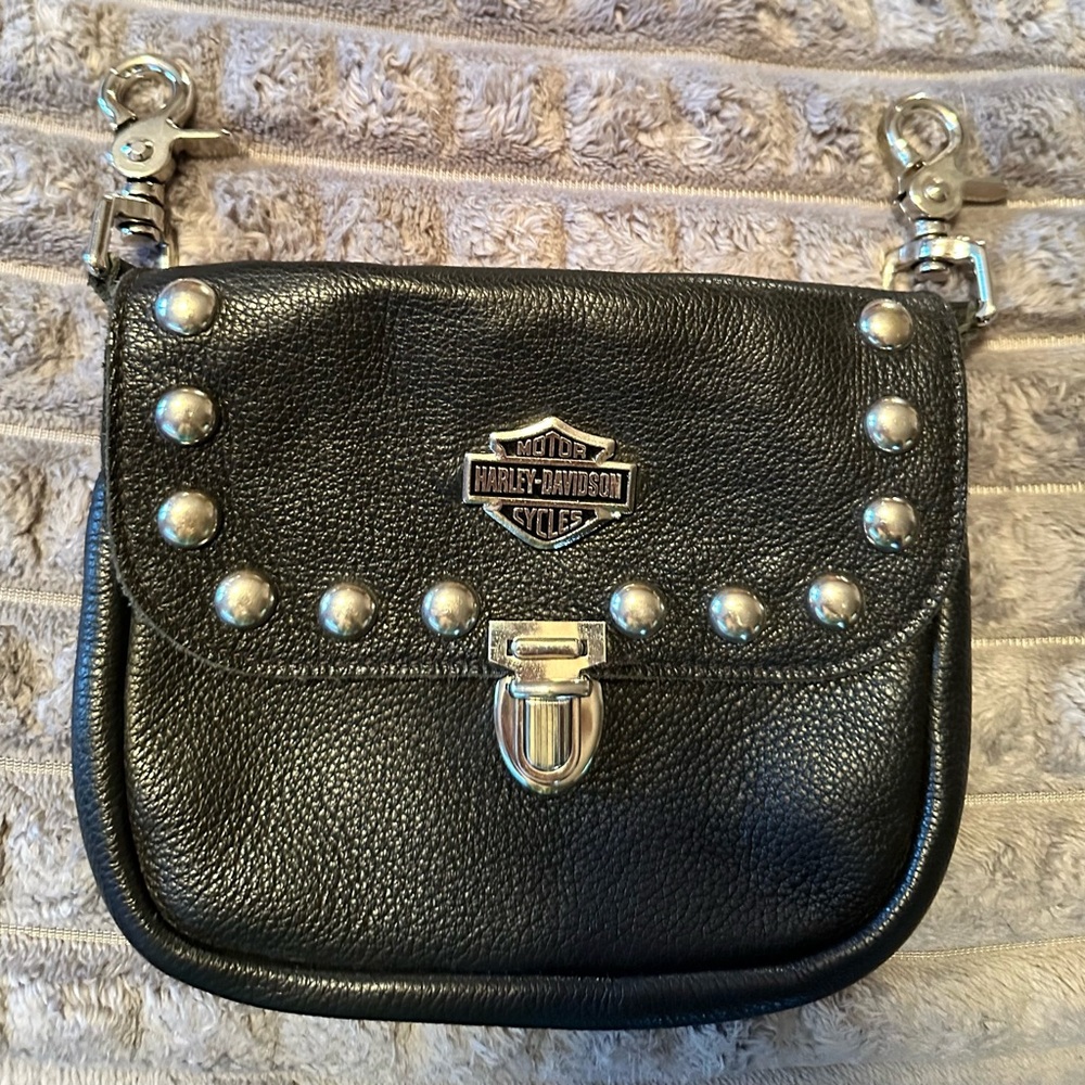 Harley-Davidson Black Mini Bag with Silver Accents